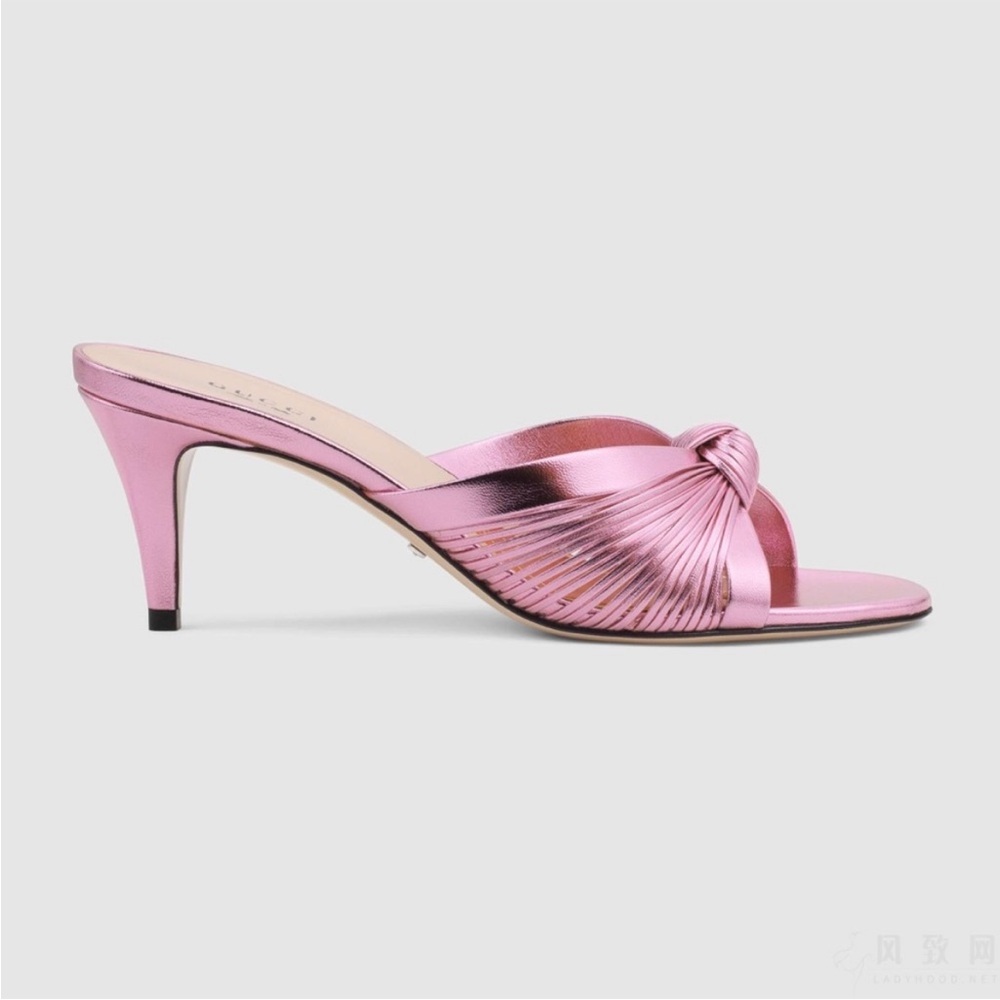 Gucci metallic pink sandal, size 38